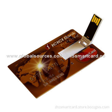 32GB USB credit card-shaped flash drive